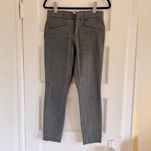 Gap Signature Skinny Mid-Rise Ankle Trousers in Heathered Gray